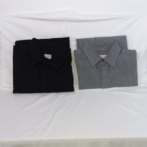 $50 Lot of 2 Mens Shirts Merona Large and Medium Button Down Wedding Dance